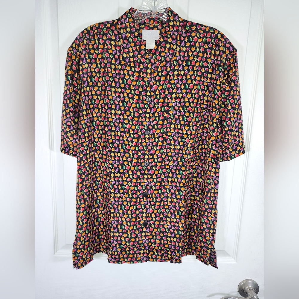 Espirit Collection Colorful Fruit Pattern Button … - image 1